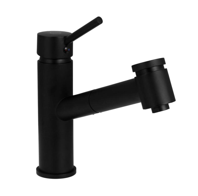 Aquanello Voss Köksblandare Svart med utdragbart utlopp och sprayfunktion BL-7200-VS