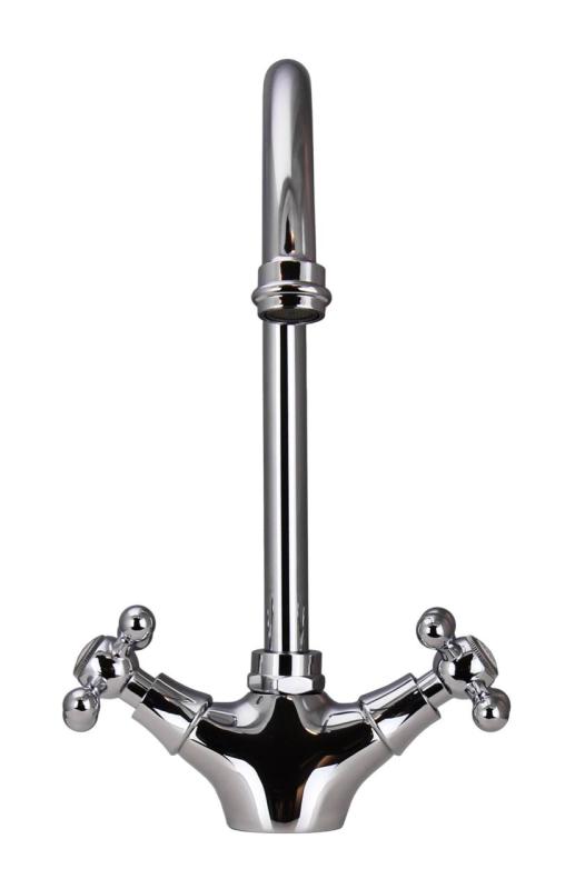 Aquanello Heritage Ascot Klassisk kök Nostalgisk kökskran Krom med rund pip CR-4003-HA