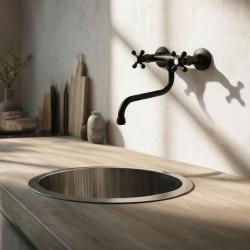 Aquanello Heritage Ascot Klassisk kökskran, svart BL-4111-HA