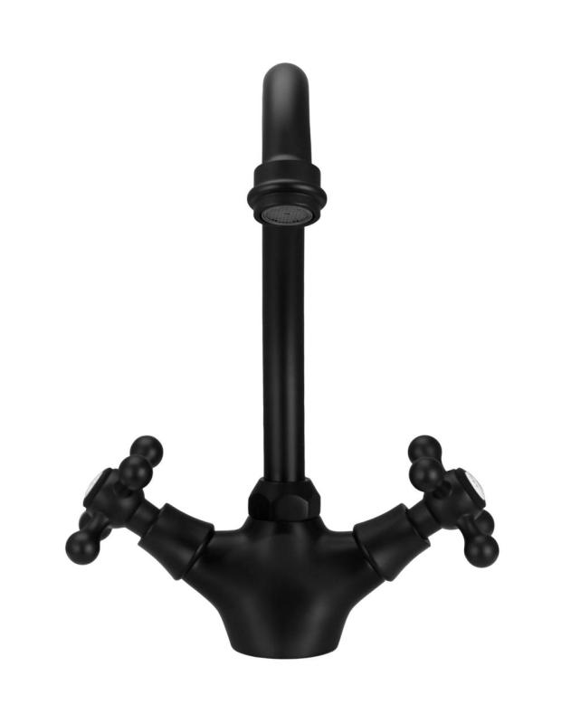 Aquanello Heritage Ascot Classic Kitchen Nostalgic Kitchen Faucet Black BL-4004-HA