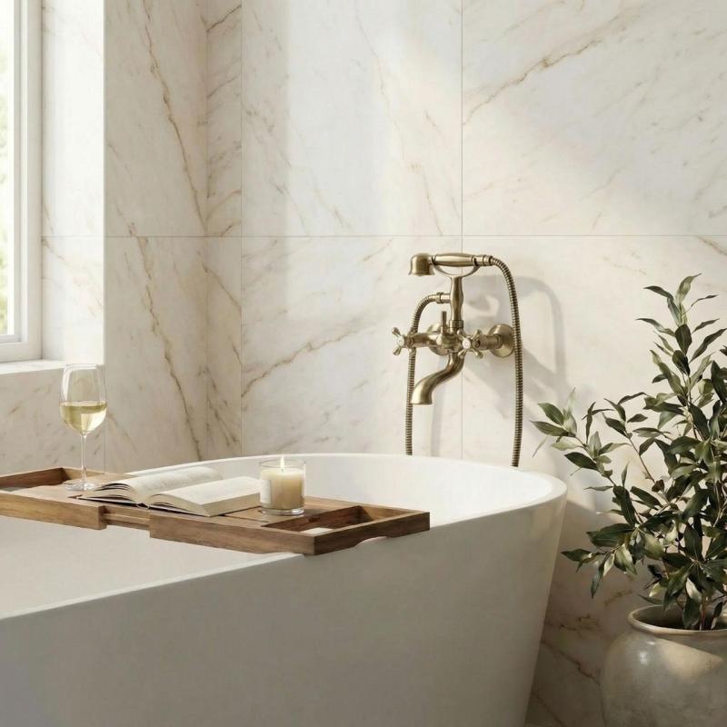 Aquanello Heritage Ascot Klassisk badkran med stjärnknappar i brons inklusive handdusch BN-3002-HA