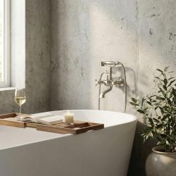 Aquanello Heritage Ascot Klassisk badkran med stjärnknappar i rostfritt stål inklusive handdusch NB-3002-HA