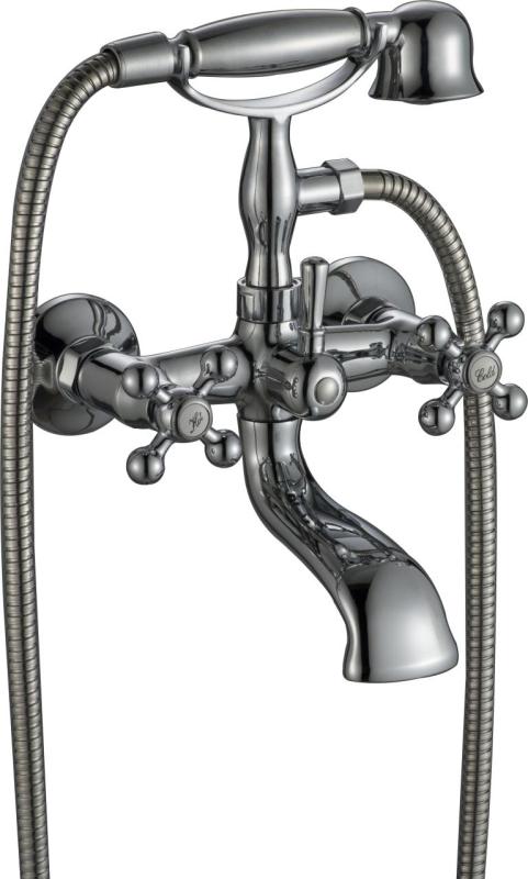 Aquanello Heritage Ascot Klassisk badkran med stjärnknappar i rostfritt stål inklusive handdusch NB-3002-HA