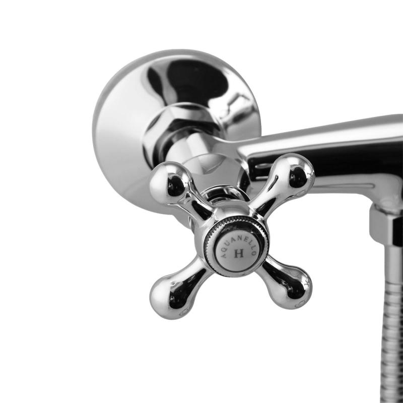 Aquanello Heritage Ascot Klassisk duschkran med stjärnknappar i krom, inklusive handdusch CR-2002-HA