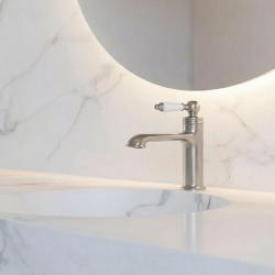 Aquanello Heritage Manor Klassisk nostalgisk tvättställsblandare i rostfritt stål NB-1001-HM