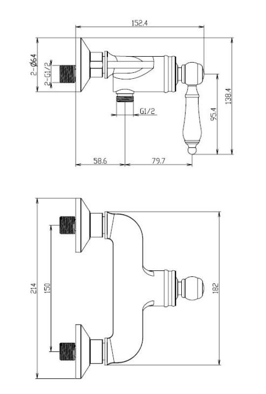 Aquanello Heritage Manor Klassisk duschblandare krom CR-2001-HM