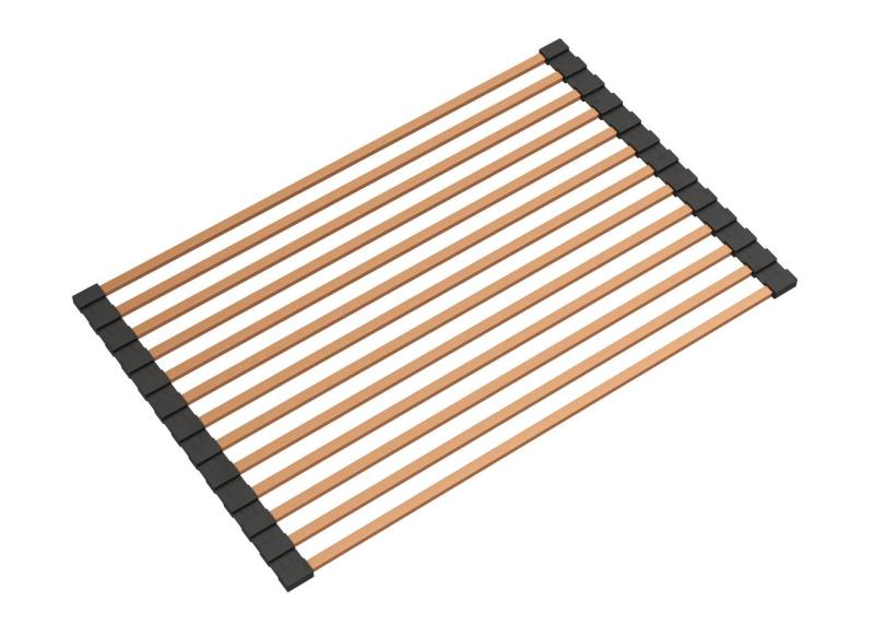 Ausmann Mosel Kombinationsset diskbänk PVD koppar 50x40 cm med kökskran, tvåldispenser och rullmatta 1208972563