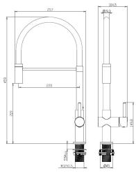 Aquanello Gastro Köksblandare med flexibel pip i krom CR-4400-GT