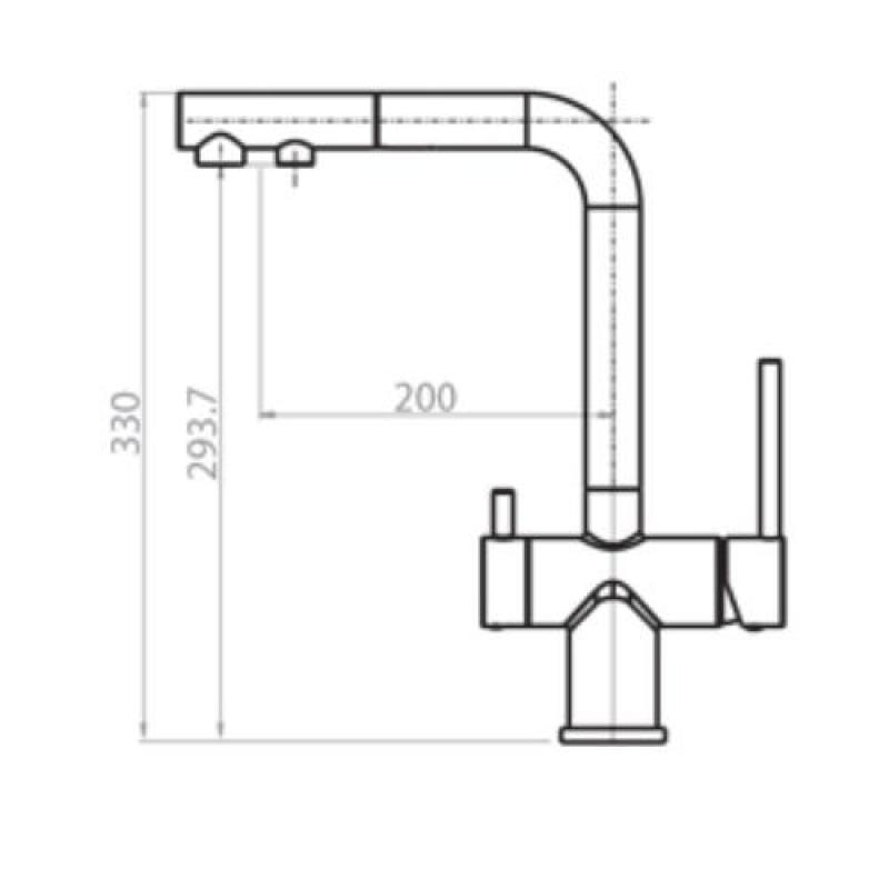 Ausmann Ellington 3-vägs köksblandare med utdragbar pip och filtrerat vatten – koppar  1208972694