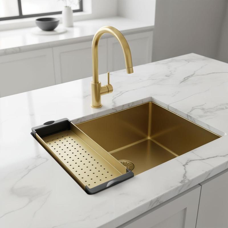Pure.Sink Prestige-insats för diskho, guld  PPGCL40-60