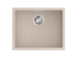 Pure.Sink Eternal Quartz Beige diskho 50x40 cm, infälld och undermonterad med rostfri avloppsplugg