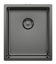Pure.Sink Comfort PVD-belagd diskho i gun metal, 34 x 40 cm, för undermontering, infälld montering och påbyggnad, PCM3440-61
