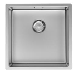 Pure.Sink Comfort Diskho i rostfritt stål, 40 x 40 cm, 10 mm radie, för infällning, planmontering och påbyggnad, PCM4040-02