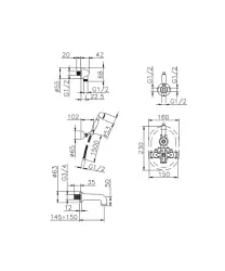 Huber Croisette Inbyggnadset Badkarsblandare Krom 915.CS01H.CR
