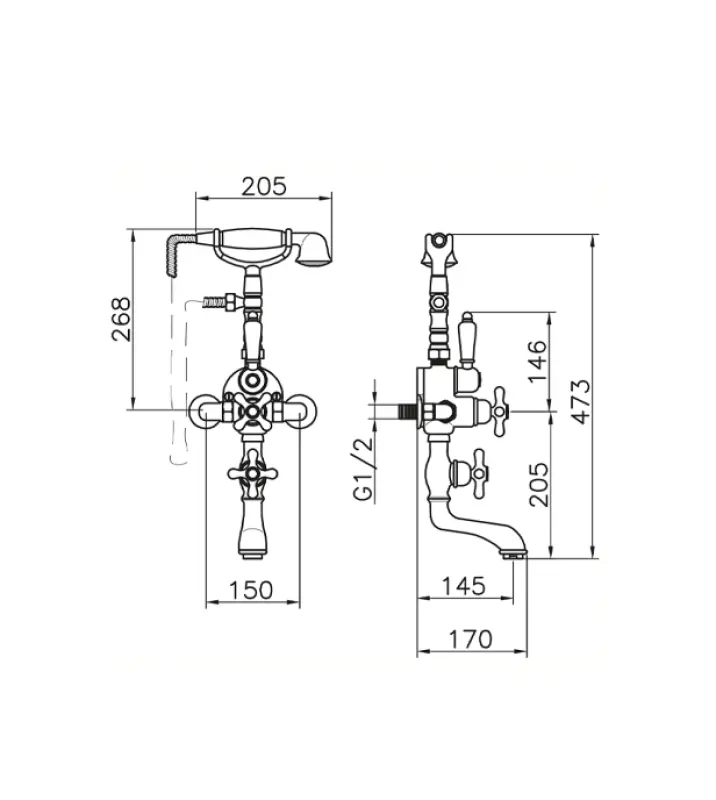 Huber Croisette Badblandare med termostat Krom 198.CS01H.CR