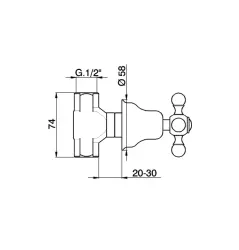 Cisal Arcana Keramisk Stoppkran 1/2 Krom AC00031021