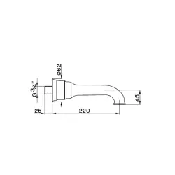 Cisal Arcana Keramisk Utlopp 220mm AR00024227