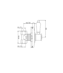 Huber Victorian inbyggnadskran Krom VT00031021