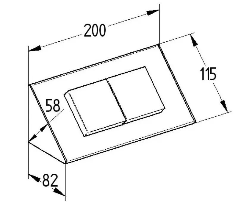 Kontaktdosa med 2 uttag utrustade med fällbara lock, skyddsjord ST3900ST